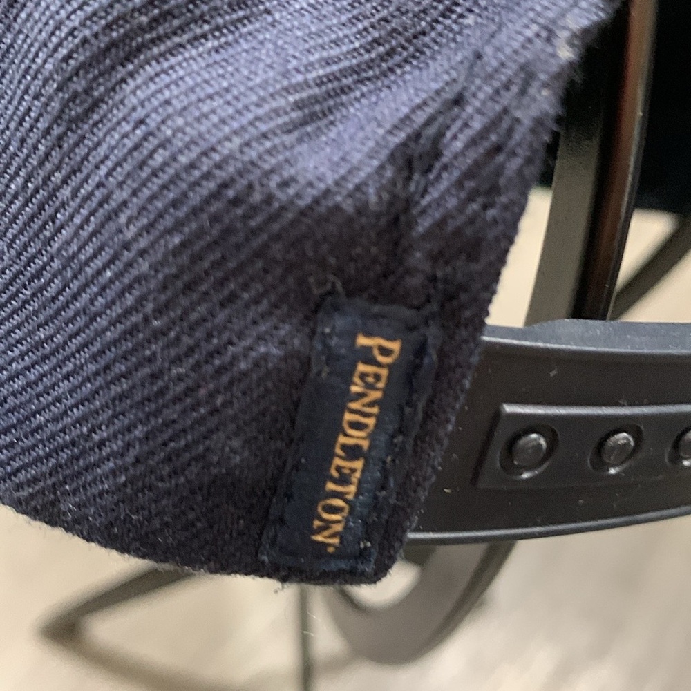 Pendleton Classic Patch Trucker Hat Navy Blue Gold - image 6